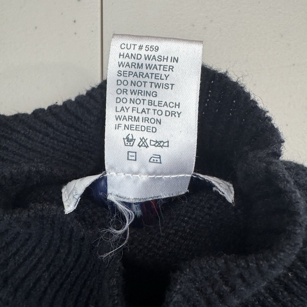 Bedford Fair Lifestyles Womens Sweater Small Black Mock Neck Geometric 45938 - Picture 9 of 12